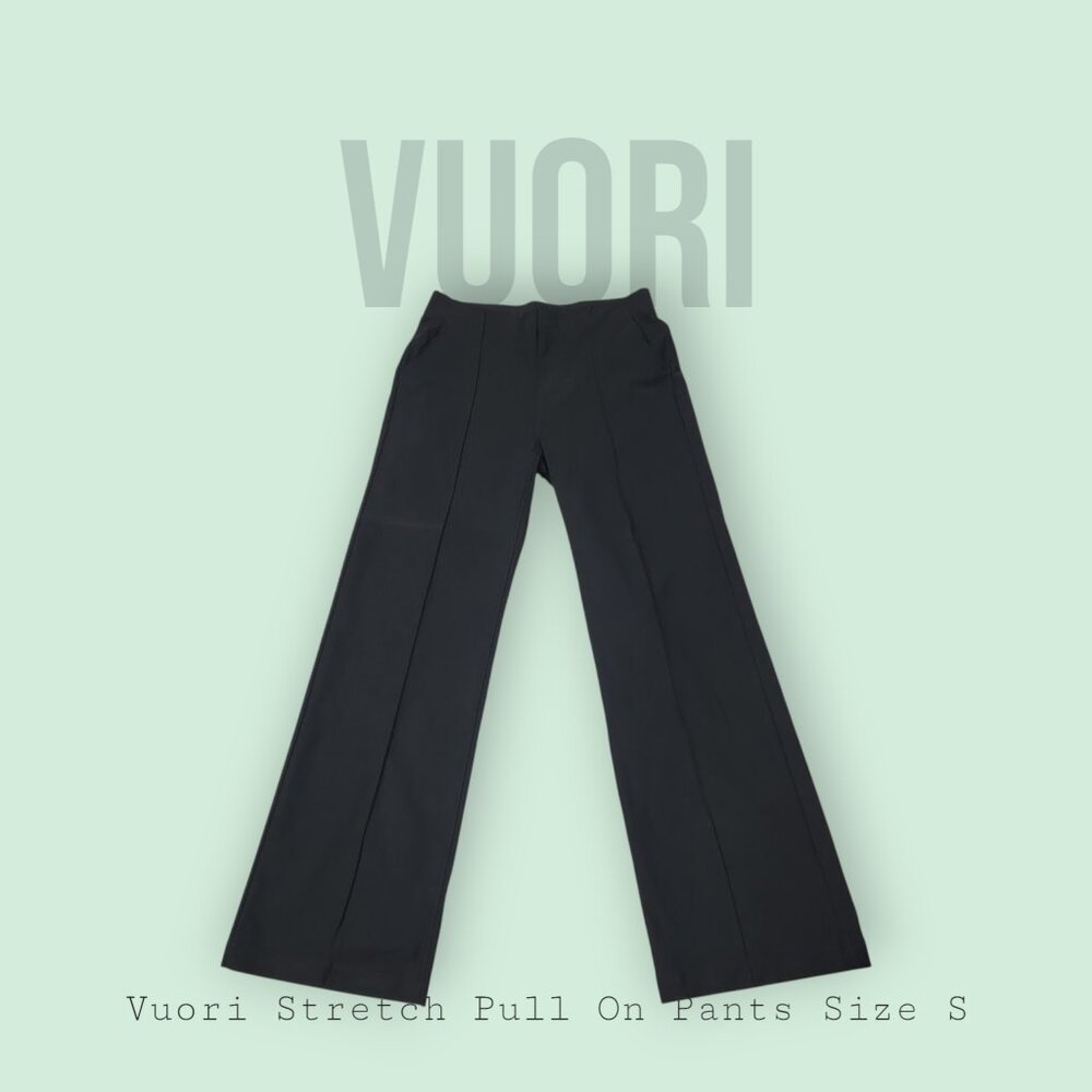 Vuori Wide-Leg Pull-On Pants in Black